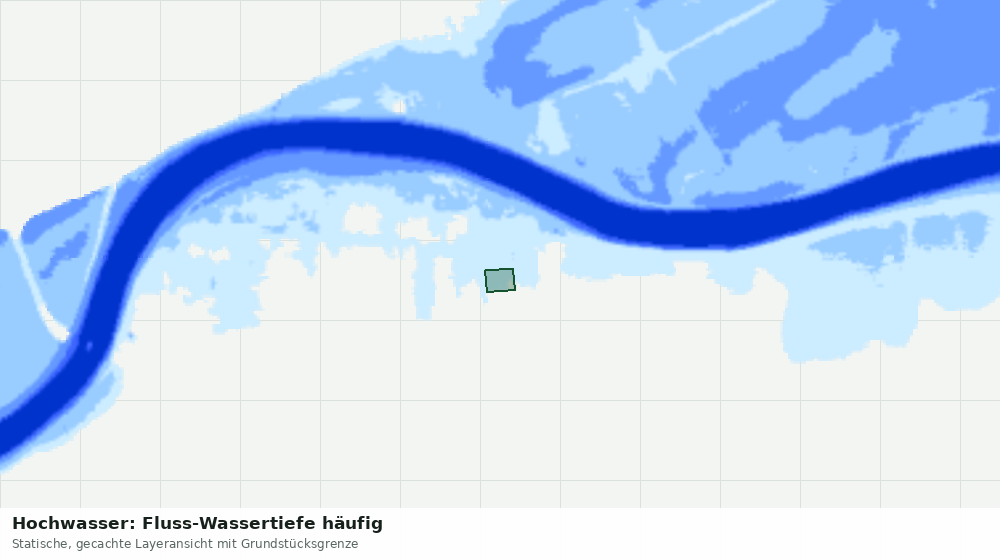 Statische Kartenansicht: Hochwasser: Fluss-Wassertiefe häufig