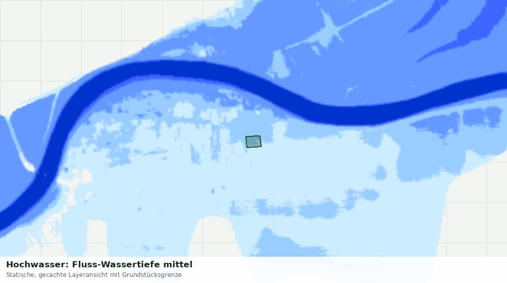 Statische Kartenansicht: Hochwasser: Fluss-Wassertiefe mittel