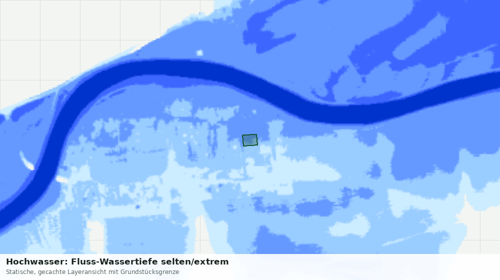 Statische Kartenansicht: Hochwasser: Fluss-Wassertiefe selten/extrem
