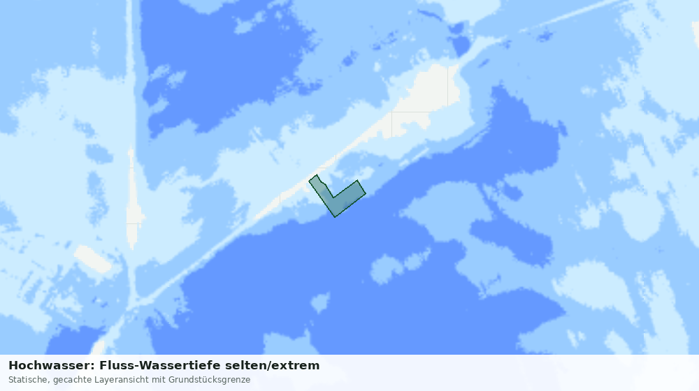 Statische Kartenansicht: Hochwasser: Fluss-Wassertiefe selten/extrem
