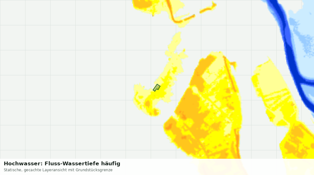 Statische Kartenansicht: Hochwasser: Fluss-Wassertiefe häufig