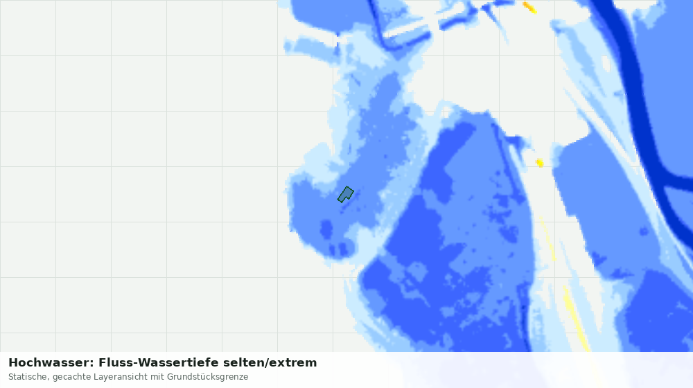 Statische Kartenansicht: Hochwasser: Fluss-Wassertiefe selten/extrem
