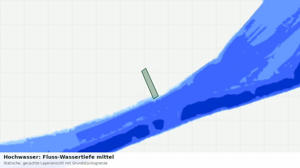 Statische Kartenansicht: Hochwasser: Fluss-Wassertiefe mittel