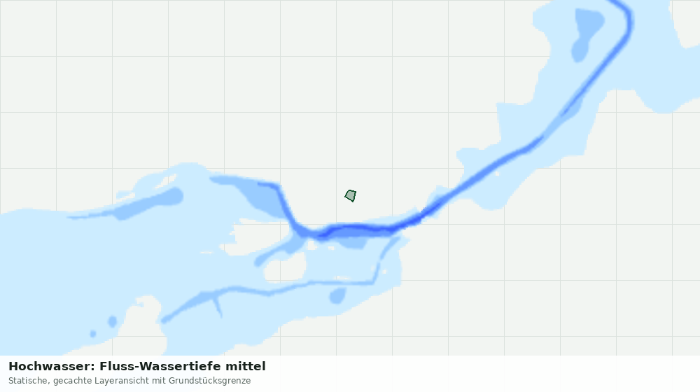 Statische Kartenansicht: Hochwasser: Fluss-Wassertiefe mittel