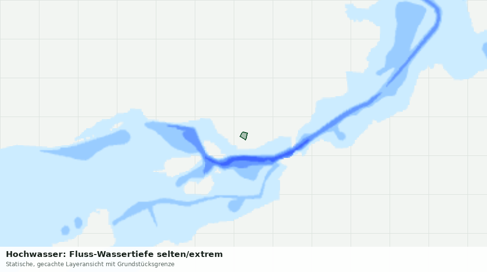 Statische Kartenansicht: Hochwasser: Fluss-Wassertiefe selten/extrem