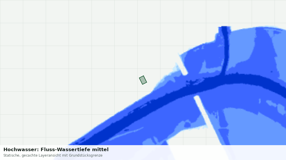 Statische Kartenansicht: Hochwasser: Fluss-Wassertiefe mittel