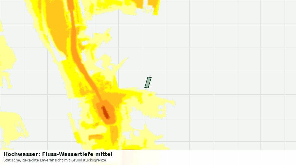 Statische Kartenansicht: Hochwasser: Fluss-Wassertiefe mittel