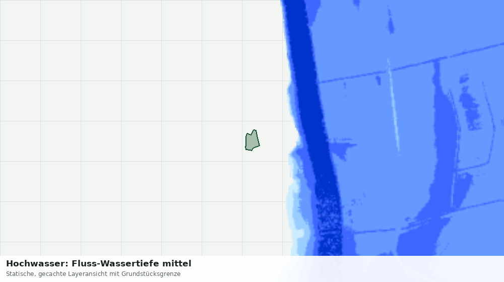 Statische Kartenansicht: Hochwasser: Fluss-Wassertiefe mittel