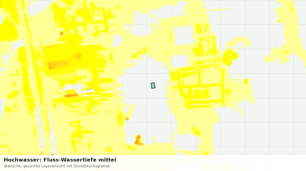 Statische Kartenansicht: Hochwasser: Fluss-Wassertiefe mittel