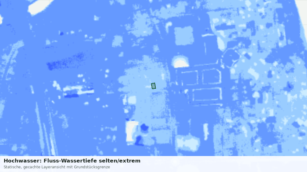 Statische Kartenansicht: Hochwasser: Fluss-Wassertiefe selten/extrem