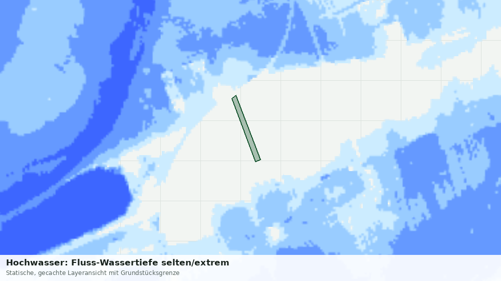 Statische Kartenansicht: Hochwasser: Fluss-Wassertiefe selten/extrem
