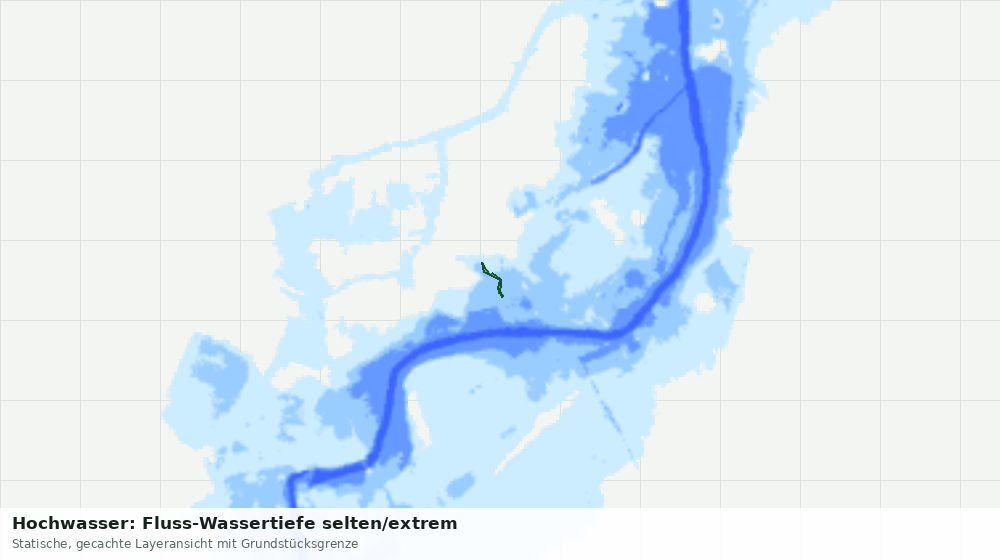 Statische Kartenansicht: Hochwasser: Fluss-Wassertiefe selten/extrem