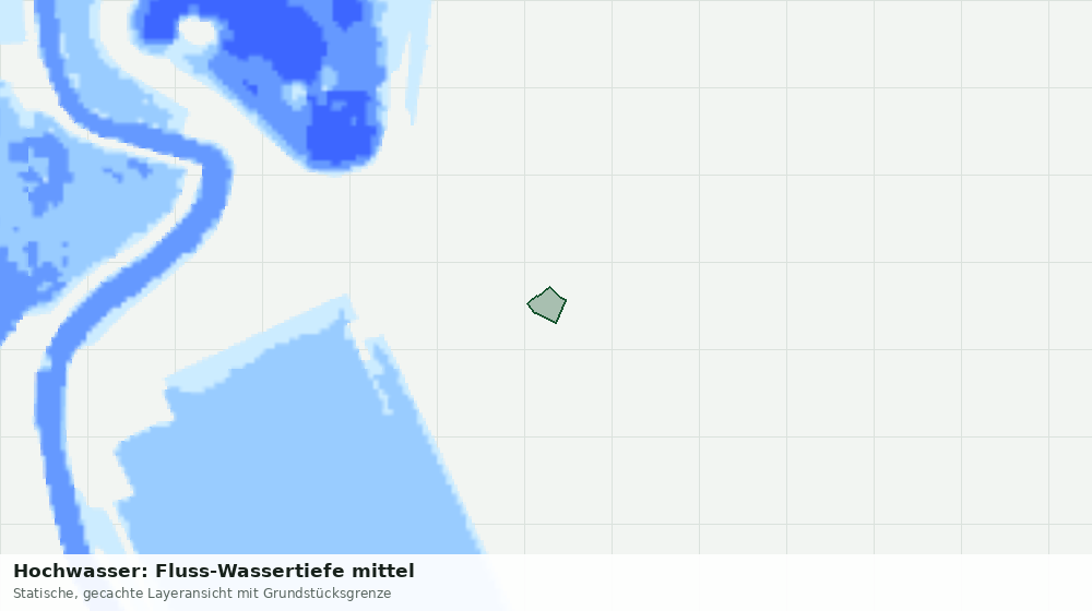 Statische Kartenansicht: Hochwasser: Fluss-Wassertiefe mittel