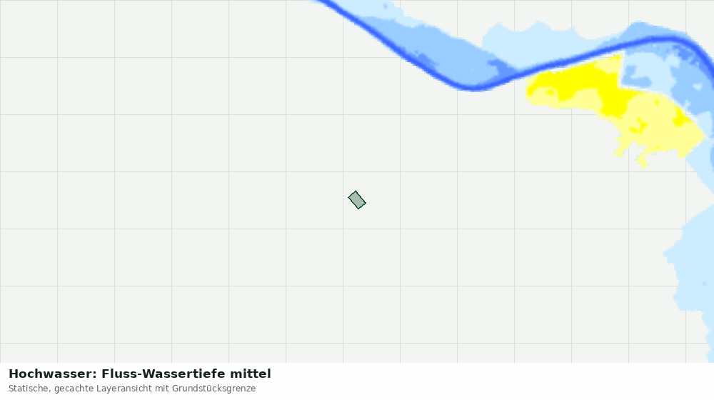Statische Kartenansicht: Hochwasser: Fluss-Wassertiefe mittel