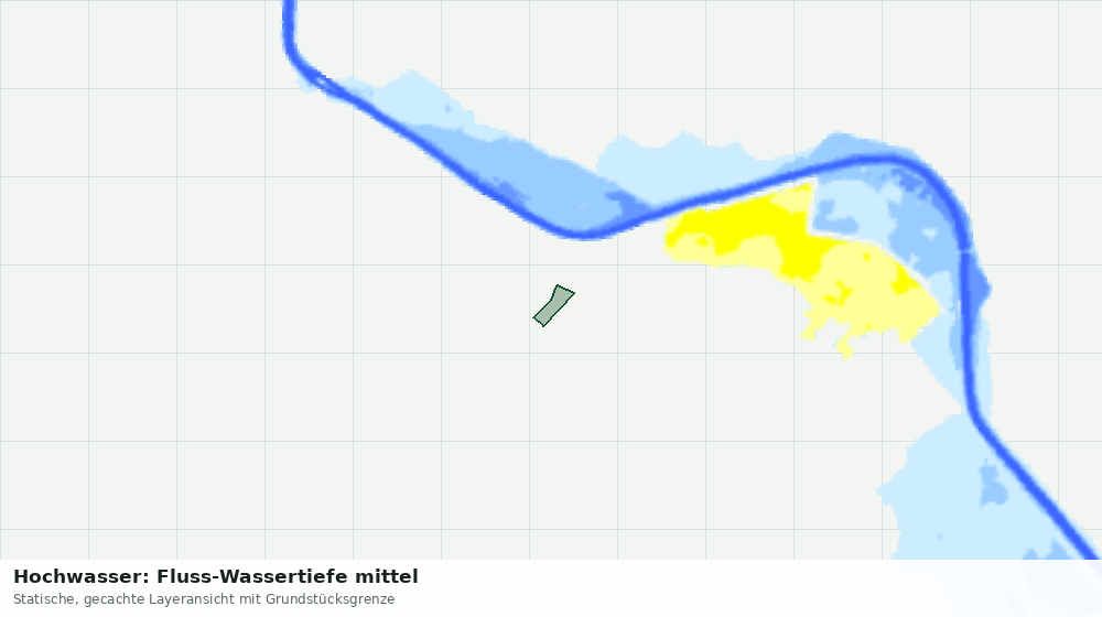 Statische Kartenansicht: Hochwasser: Fluss-Wassertiefe mittel