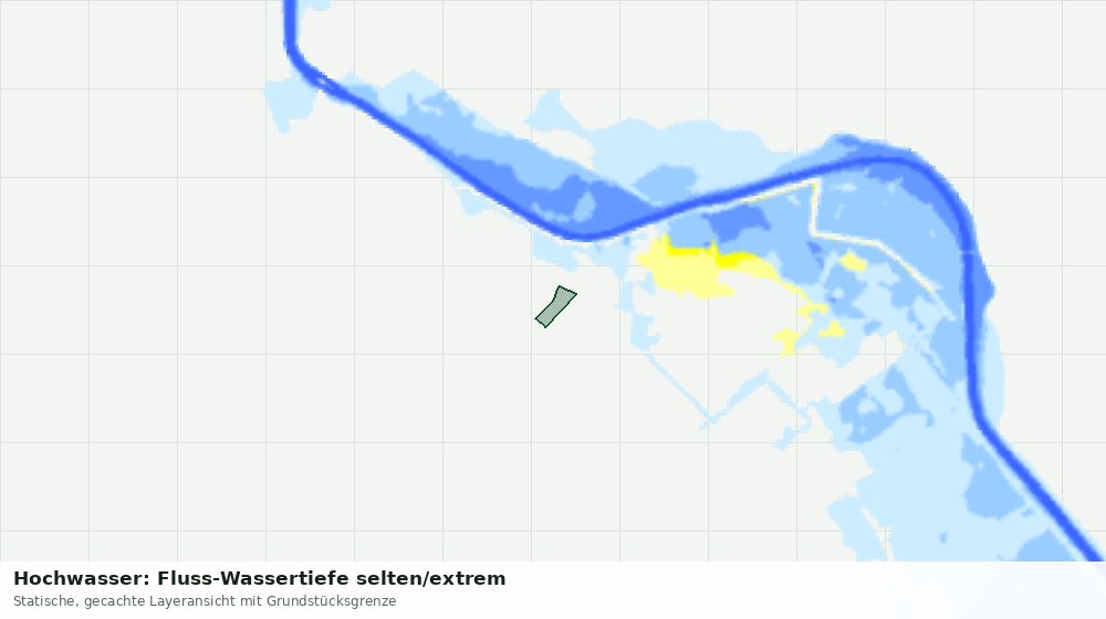 Statische Kartenansicht: Hochwasser: Fluss-Wassertiefe selten/extrem