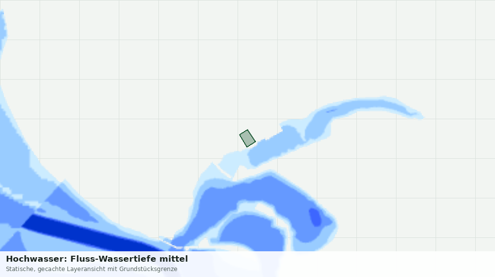 Statische Kartenansicht: Hochwasser: Fluss-Wassertiefe mittel
