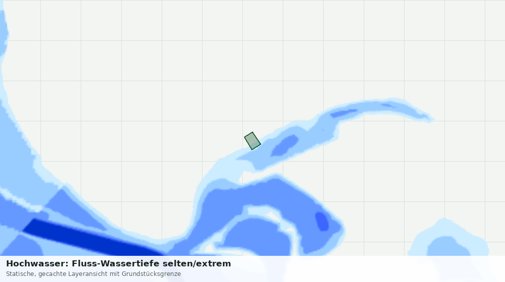 Statische Kartenansicht: Hochwasser: Fluss-Wassertiefe selten/extrem