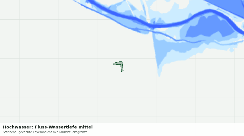 Statische Kartenansicht: Hochwasser: Fluss-Wassertiefe mittel