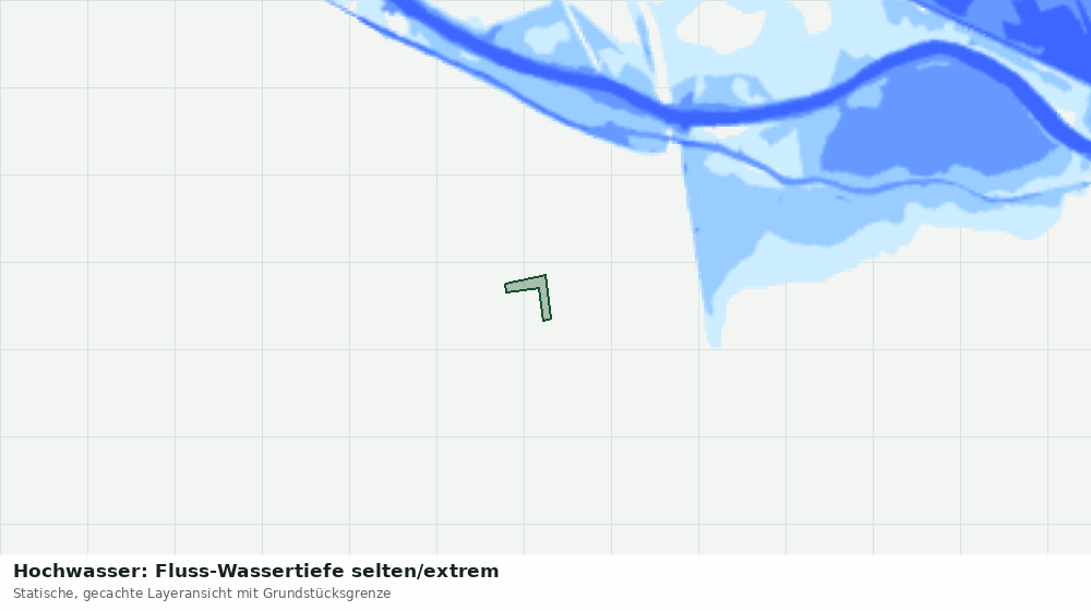 Statische Kartenansicht: Hochwasser: Fluss-Wassertiefe selten/extrem
