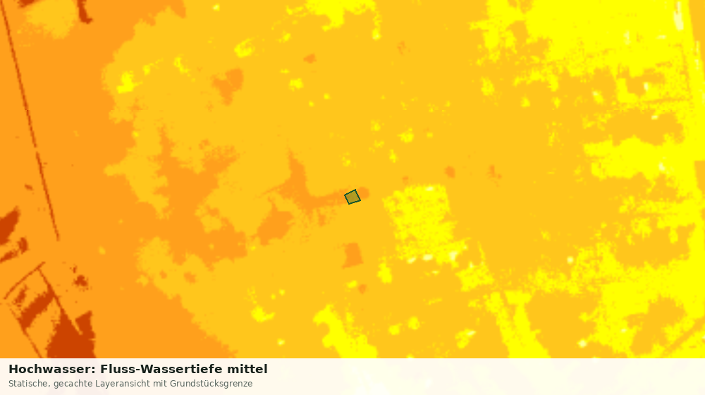 Statische Kartenansicht: Hochwasser: Fluss-Wassertiefe mittel