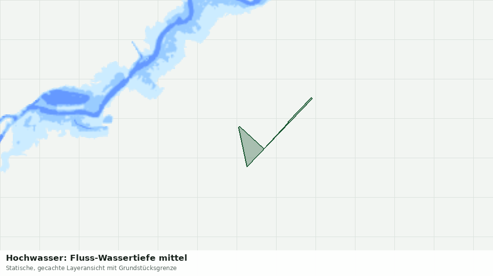 Statische Kartenansicht: Hochwasser: Fluss-Wassertiefe mittel