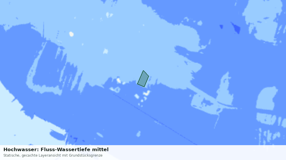 Statische Kartenansicht: Hochwasser: Fluss-Wassertiefe mittel