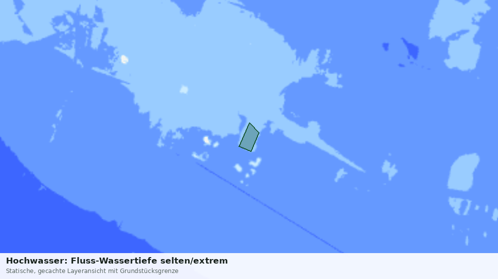 Statische Kartenansicht: Hochwasser: Fluss-Wassertiefe selten/extrem