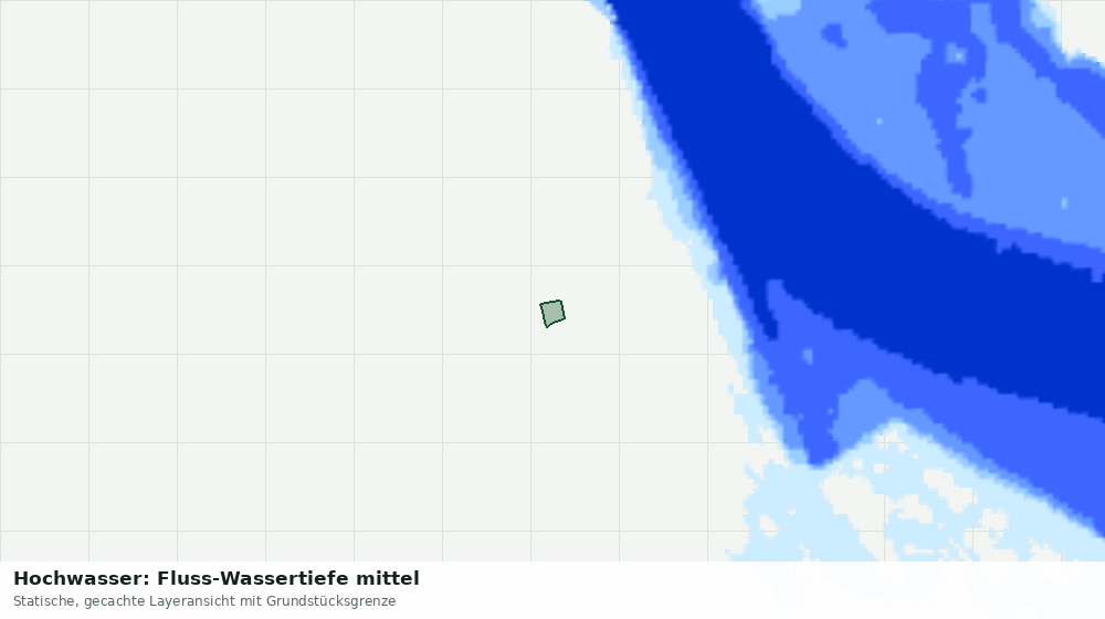 Statische Kartenansicht: Hochwasser: Fluss-Wassertiefe mittel