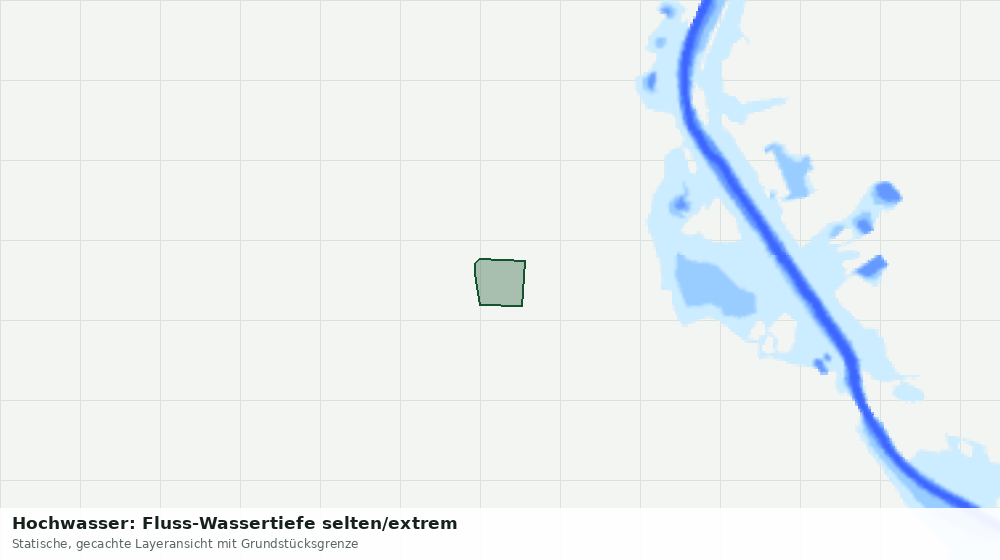 Statische Kartenansicht: Hochwasser: Fluss-Wassertiefe selten/extrem