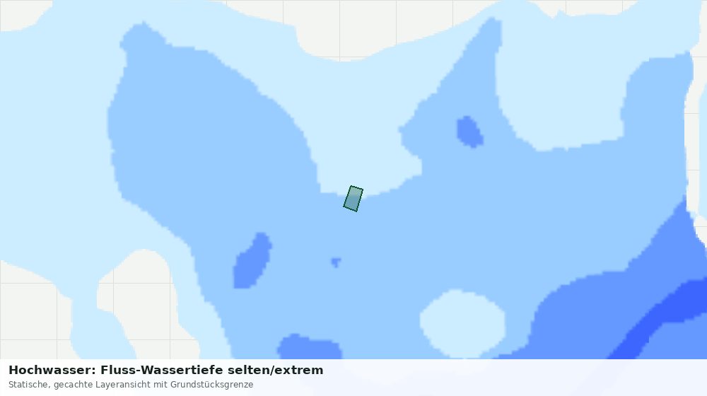 Statische Kartenansicht: Hochwasser: Fluss-Wassertiefe selten/extrem