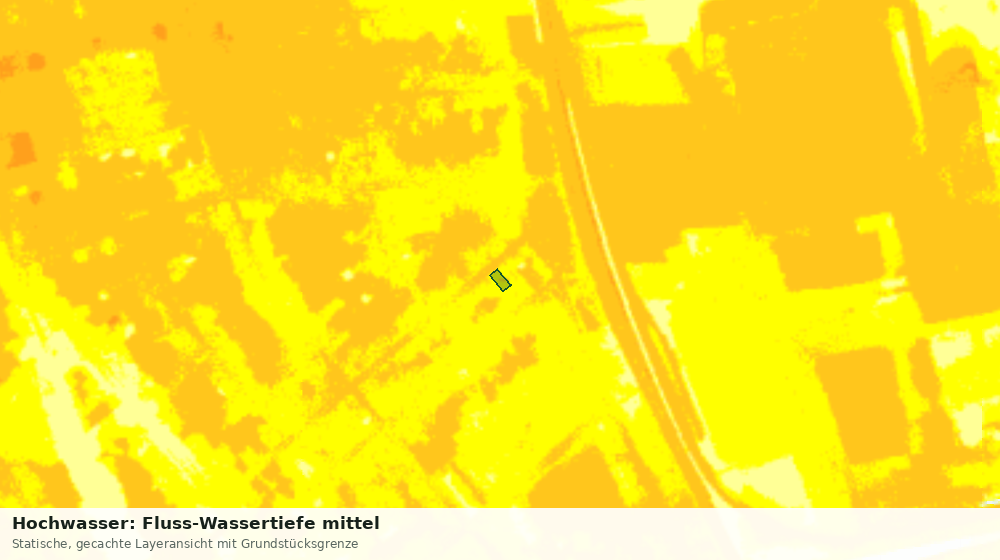 Statische Kartenansicht: Hochwasser: Fluss-Wassertiefe mittel