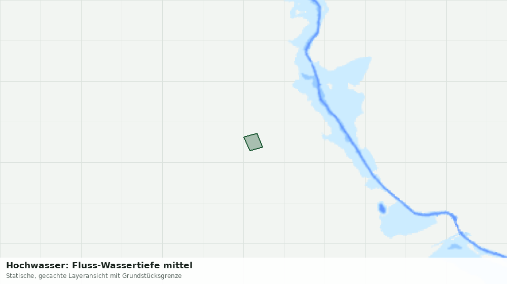Statische Kartenansicht: Hochwasser: Fluss-Wassertiefe mittel