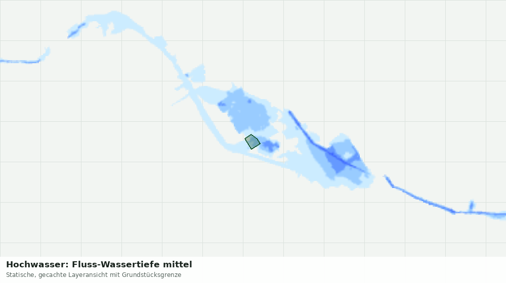 Statische Kartenansicht: Hochwasser: Fluss-Wassertiefe mittel