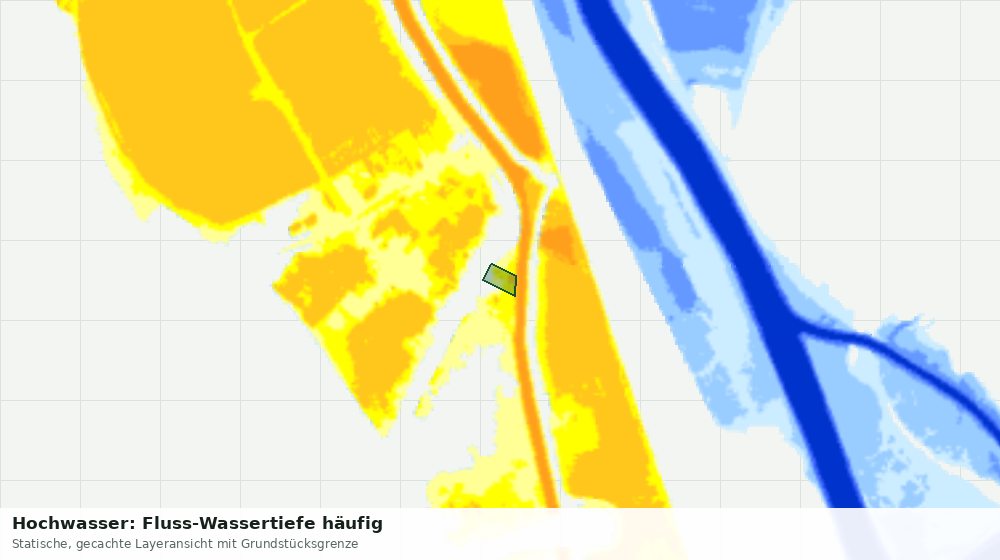Statische Kartenansicht: Hochwasser: Fluss-Wassertiefe häufig