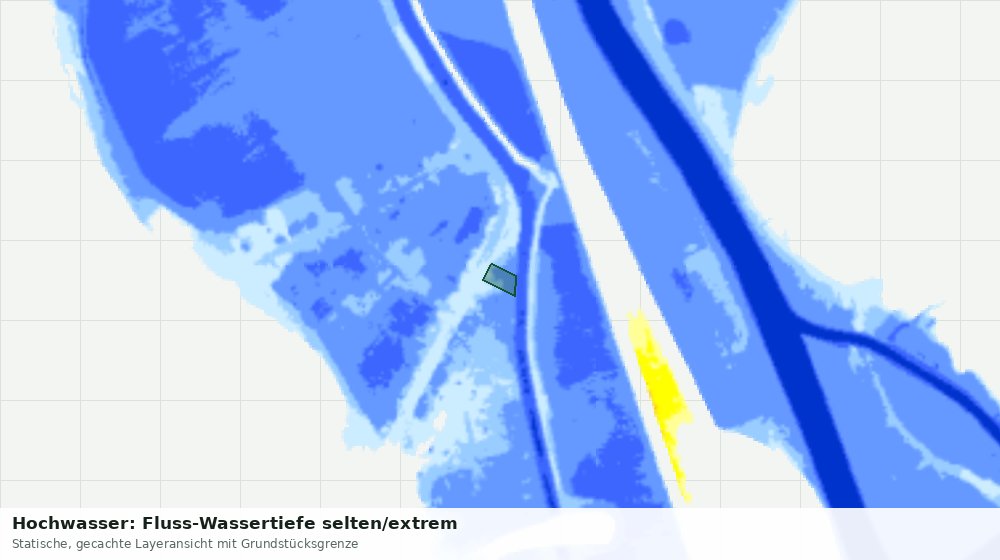 Statische Kartenansicht: Hochwasser: Fluss-Wassertiefe selten/extrem