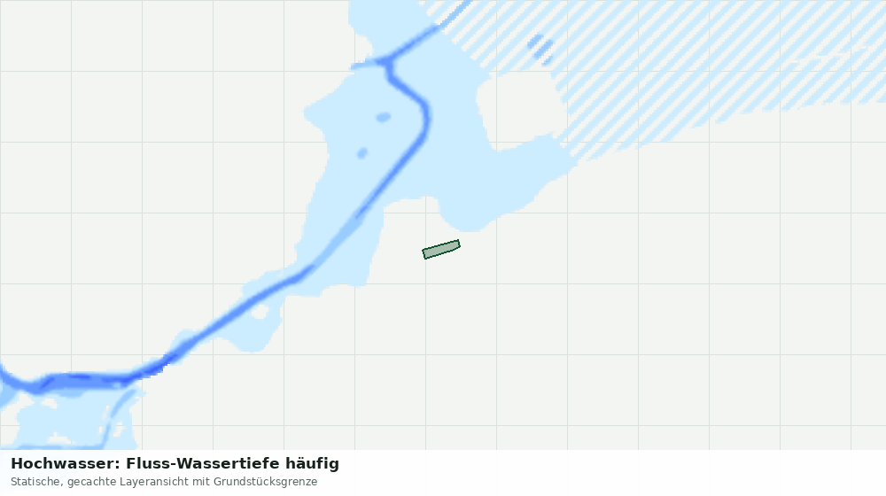 Statische Kartenansicht: Hochwasser: Fluss-Wassertiefe häufig