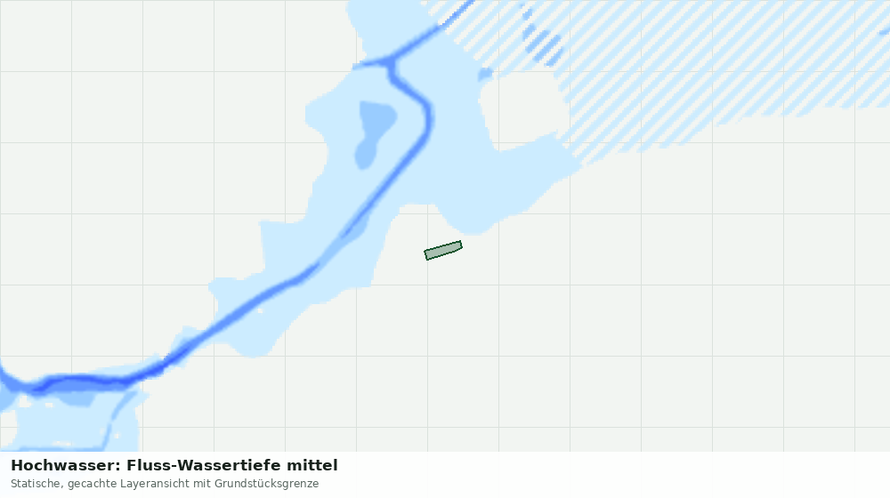 Statische Kartenansicht: Hochwasser: Fluss-Wassertiefe mittel