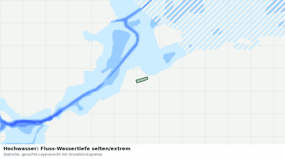 Statische Kartenansicht: Hochwasser: Fluss-Wassertiefe selten/extrem