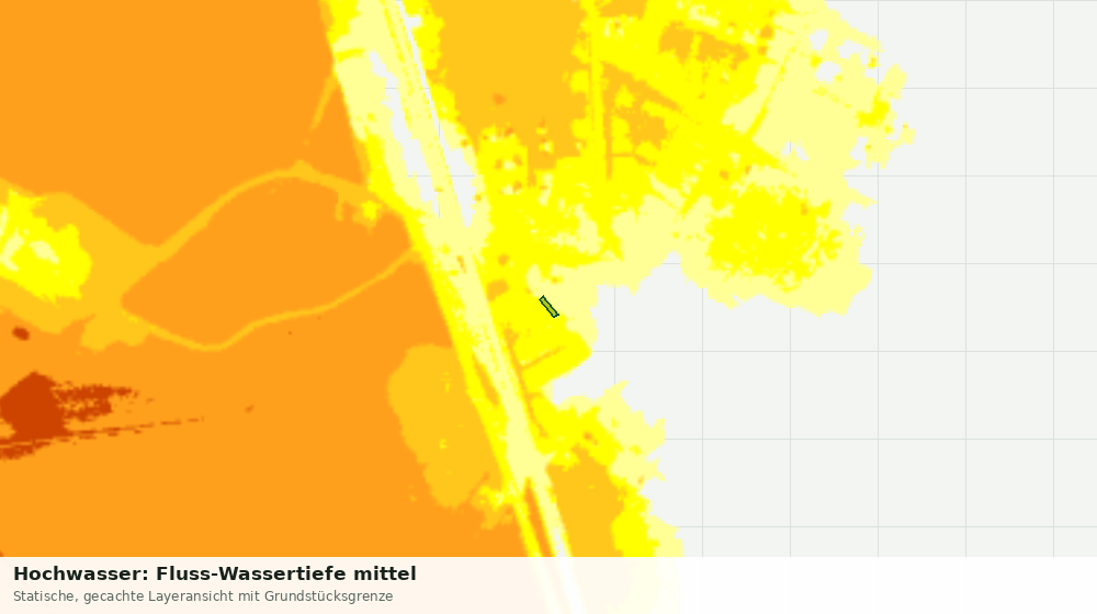 Statische Kartenansicht: Hochwasser: Fluss-Wassertiefe mittel