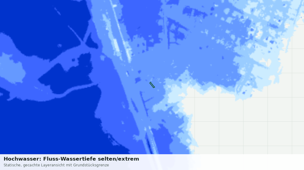 Statische Kartenansicht: Hochwasser: Fluss-Wassertiefe selten/extrem