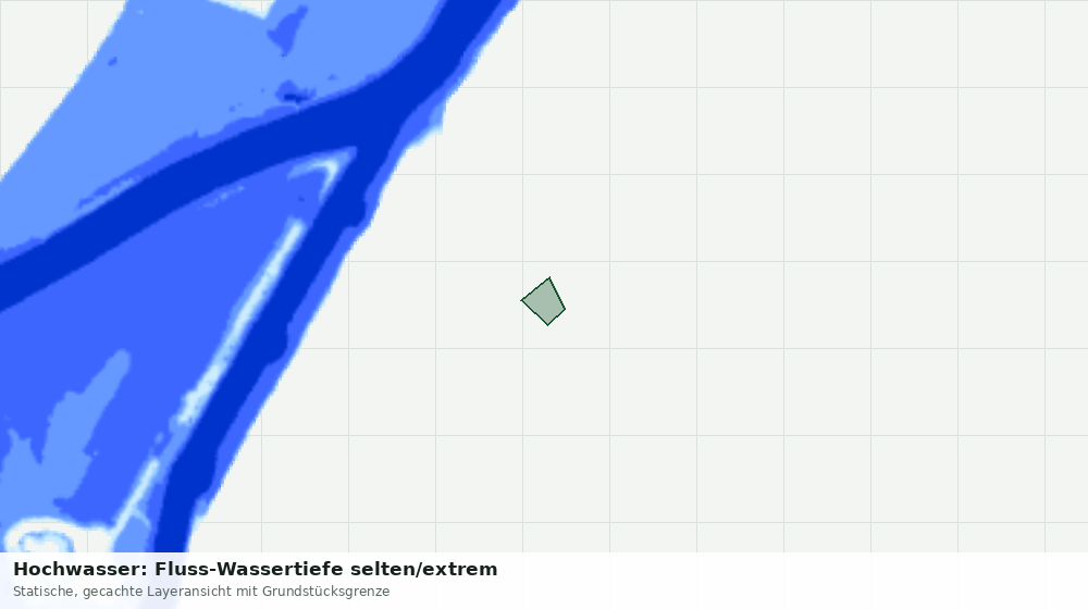 Statische Kartenansicht: Hochwasser: Fluss-Wassertiefe selten/extrem