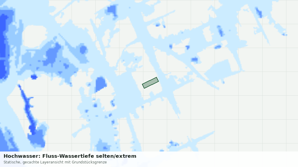 Statische Kartenansicht: Hochwasser: Fluss-Wassertiefe selten/extrem