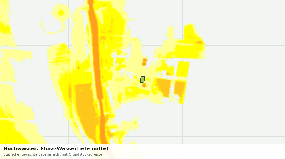 Statische Kartenansicht: Hochwasser: Fluss-Wassertiefe mittel