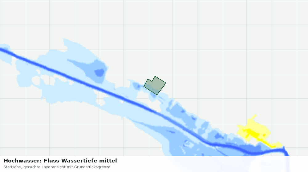 Statische Kartenansicht: Hochwasser: Fluss-Wassertiefe mittel