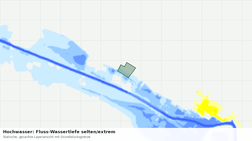 Statische Kartenansicht: Hochwasser: Fluss-Wassertiefe selten/extrem