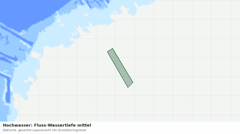 Statische Kartenansicht: Hochwasser: Fluss-Wassertiefe mittel