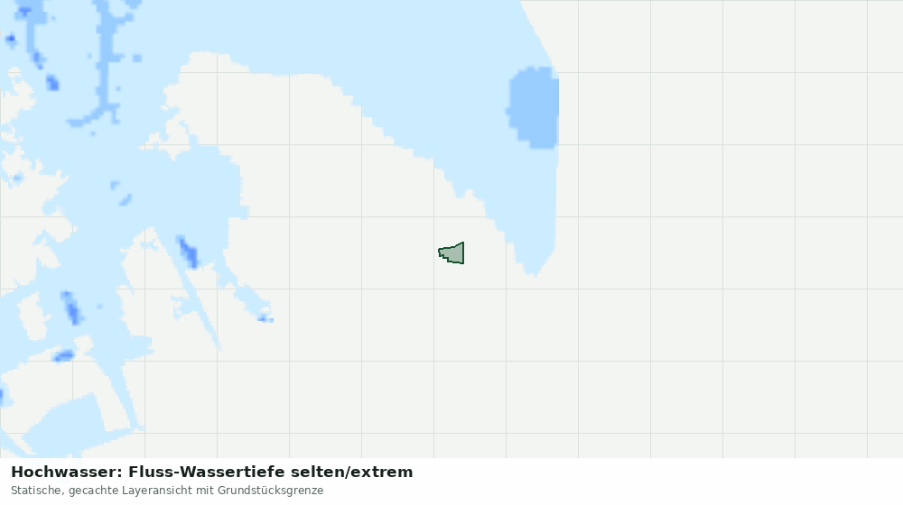 Statische Kartenansicht: Hochwasser: Fluss-Wassertiefe selten/extrem