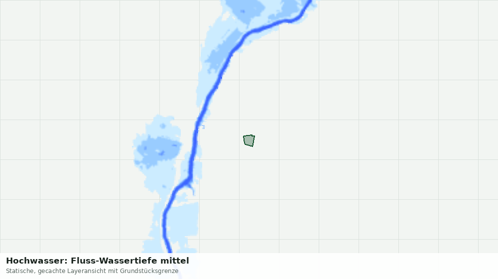 Statische Kartenansicht: Hochwasser: Fluss-Wassertiefe mittel