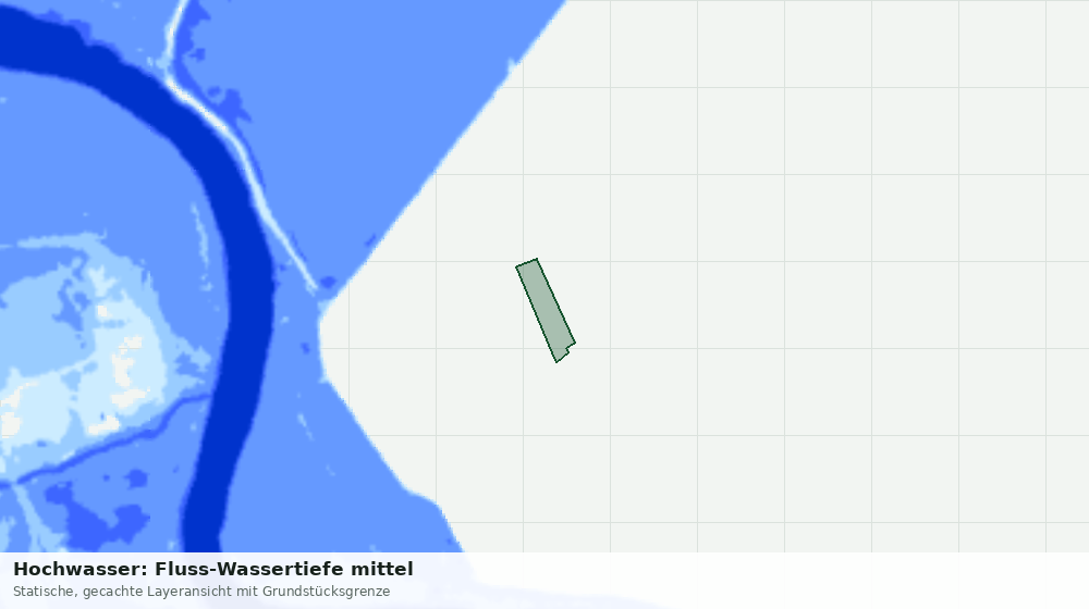 Statische Kartenansicht: Hochwasser: Fluss-Wassertiefe mittel